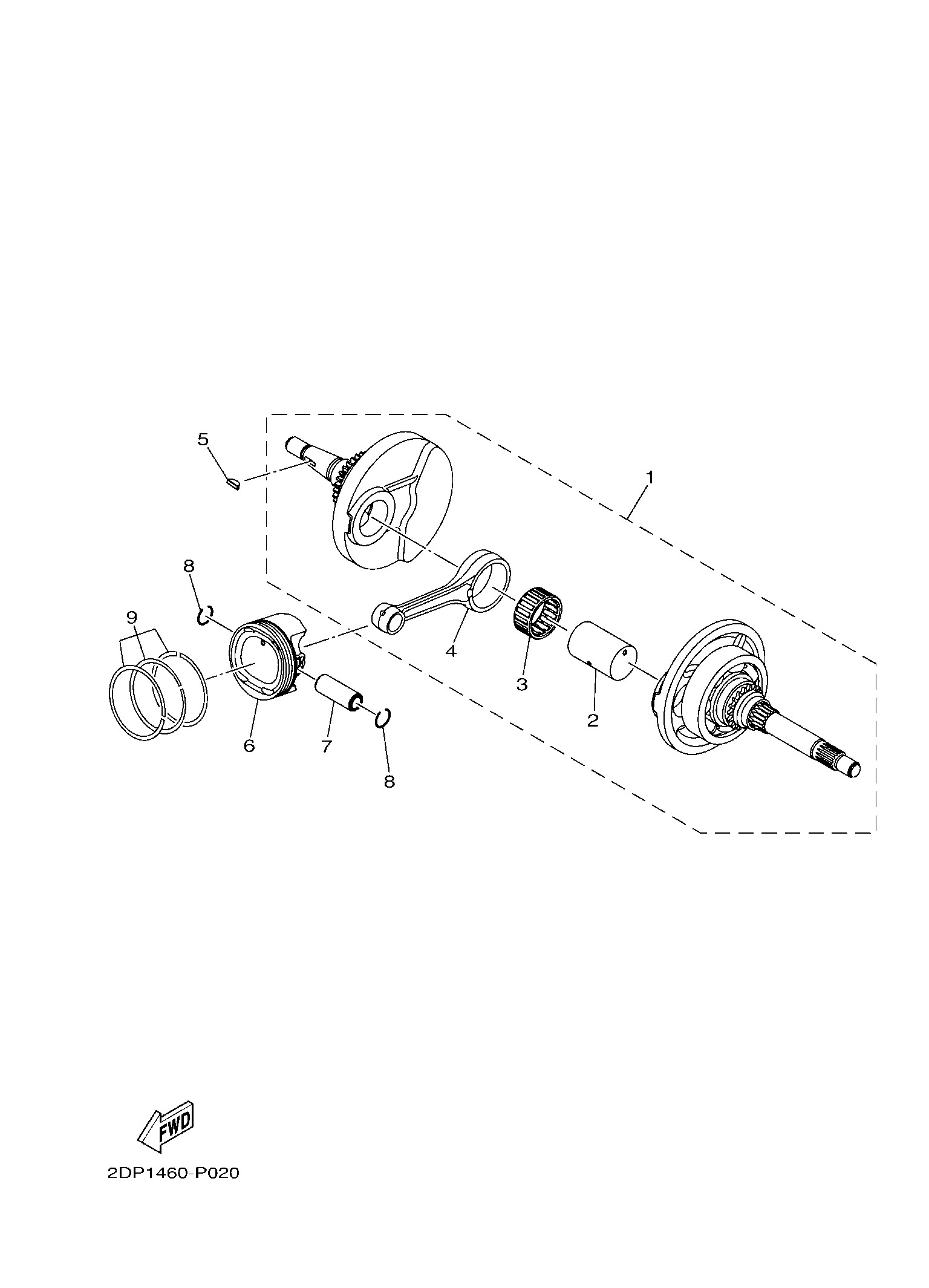 Crankshaft piston